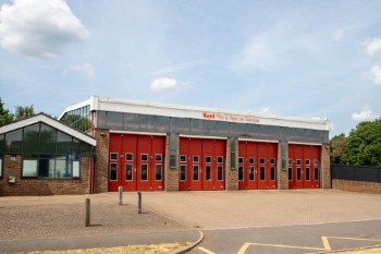 The outside of Ashford fire station