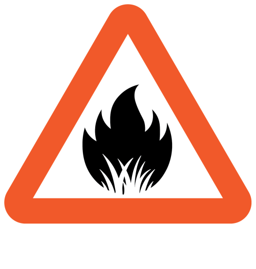 Fire severity index icon for a 'very high' level