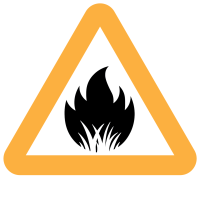 Fire severity index icon for a 'high' level