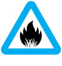 Fire severity index icon for a 'low' level