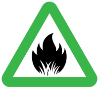 Fire severity index icon for a 'moderate' level
