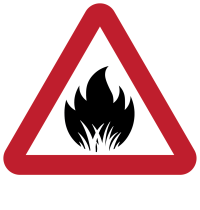 Fire severity index icon for a 'severe' level