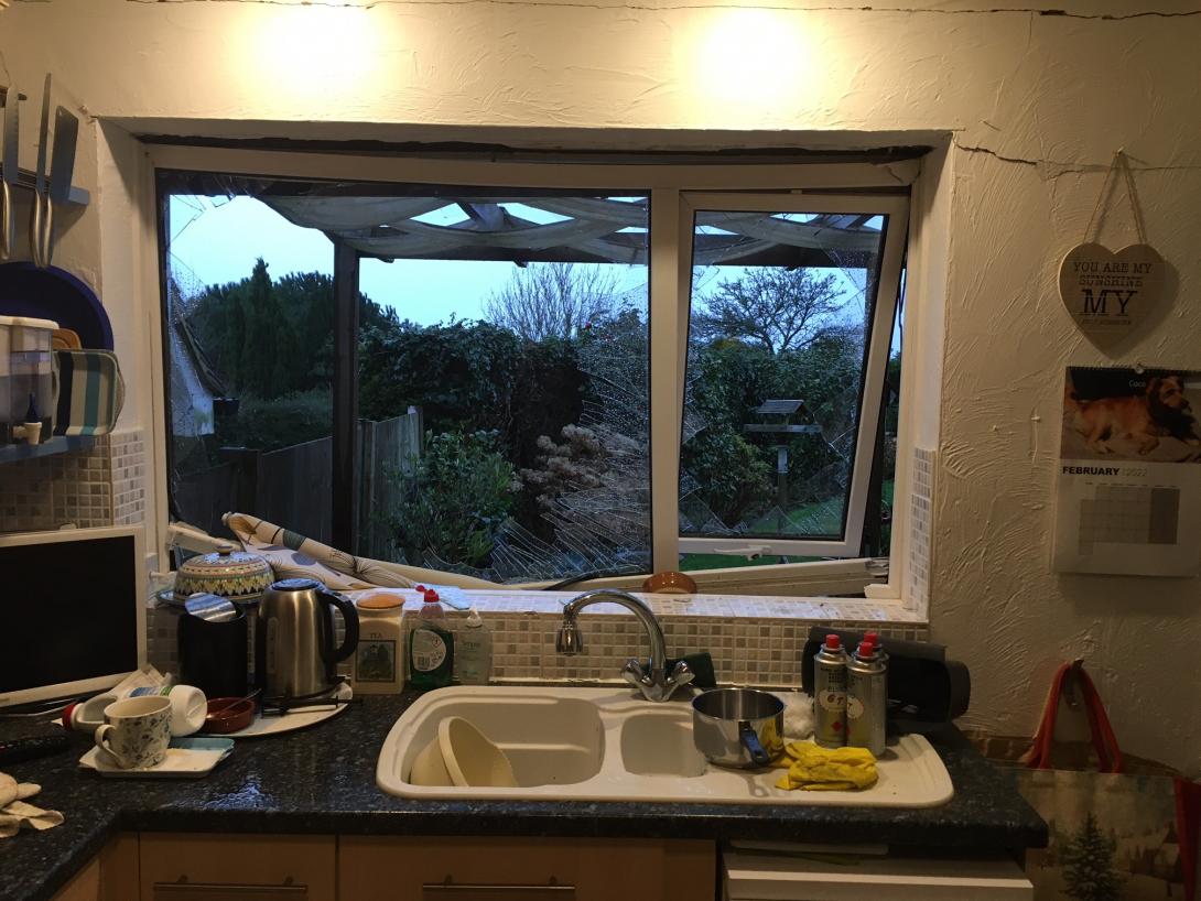 June's kitchen window