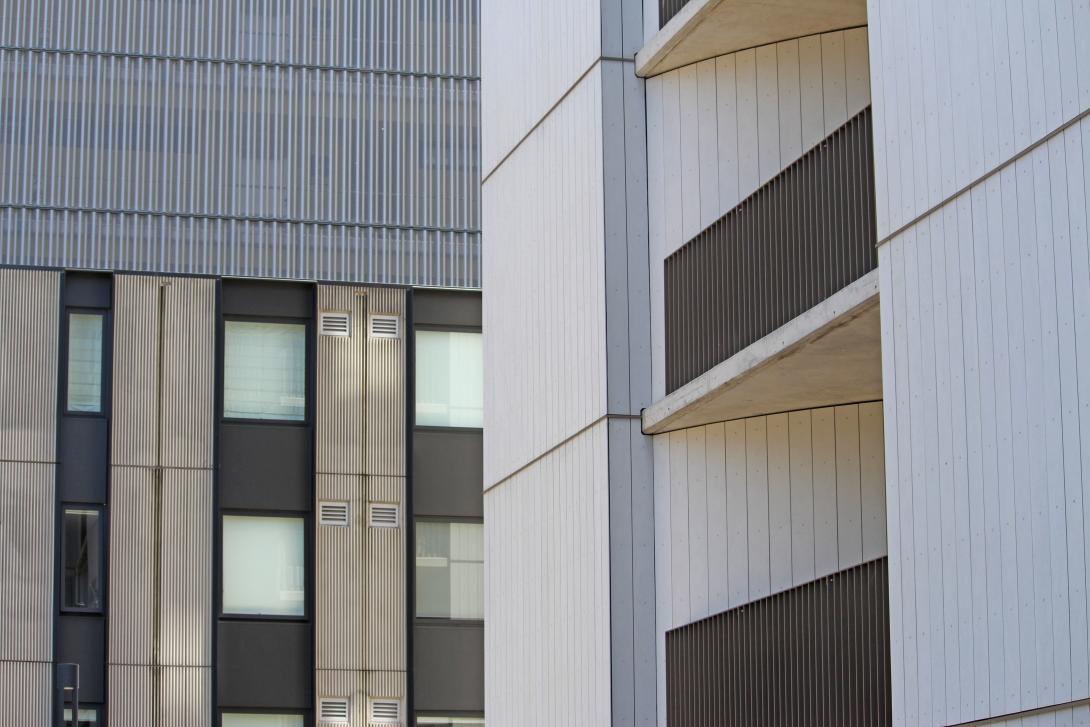 high rise flats with cladding