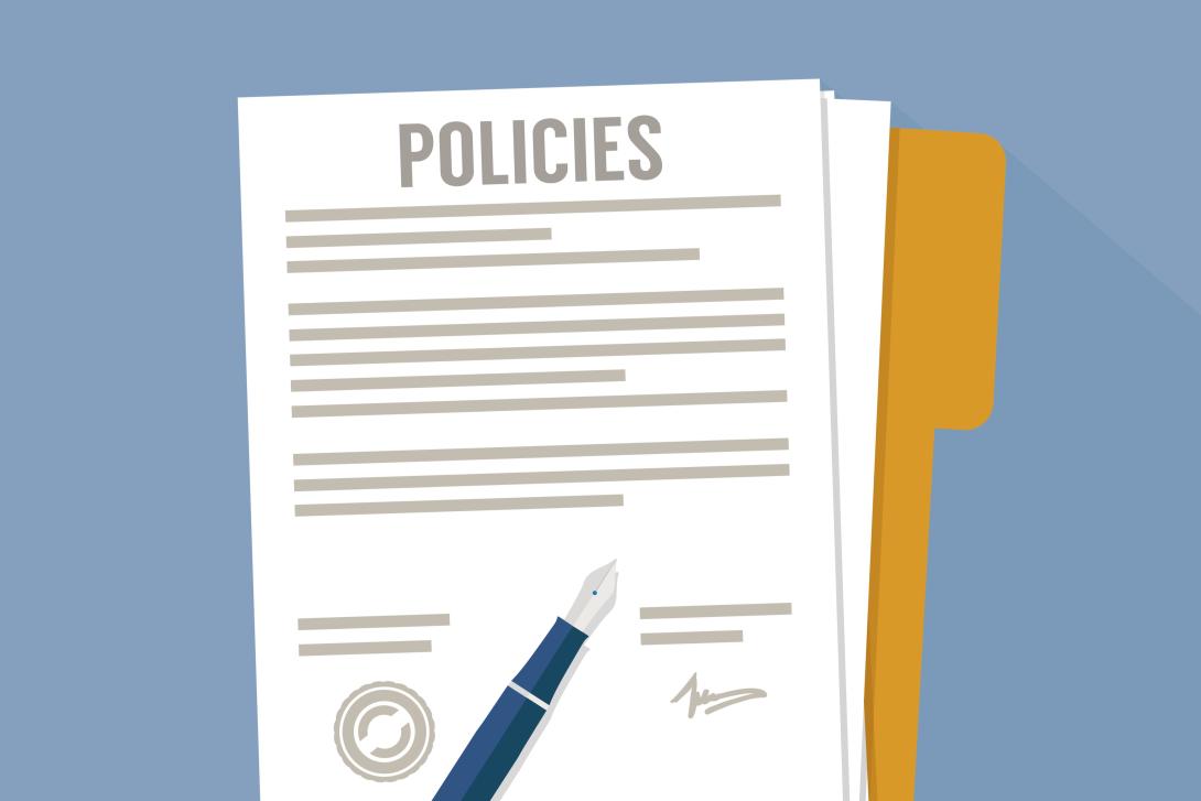 image of document that says Policies