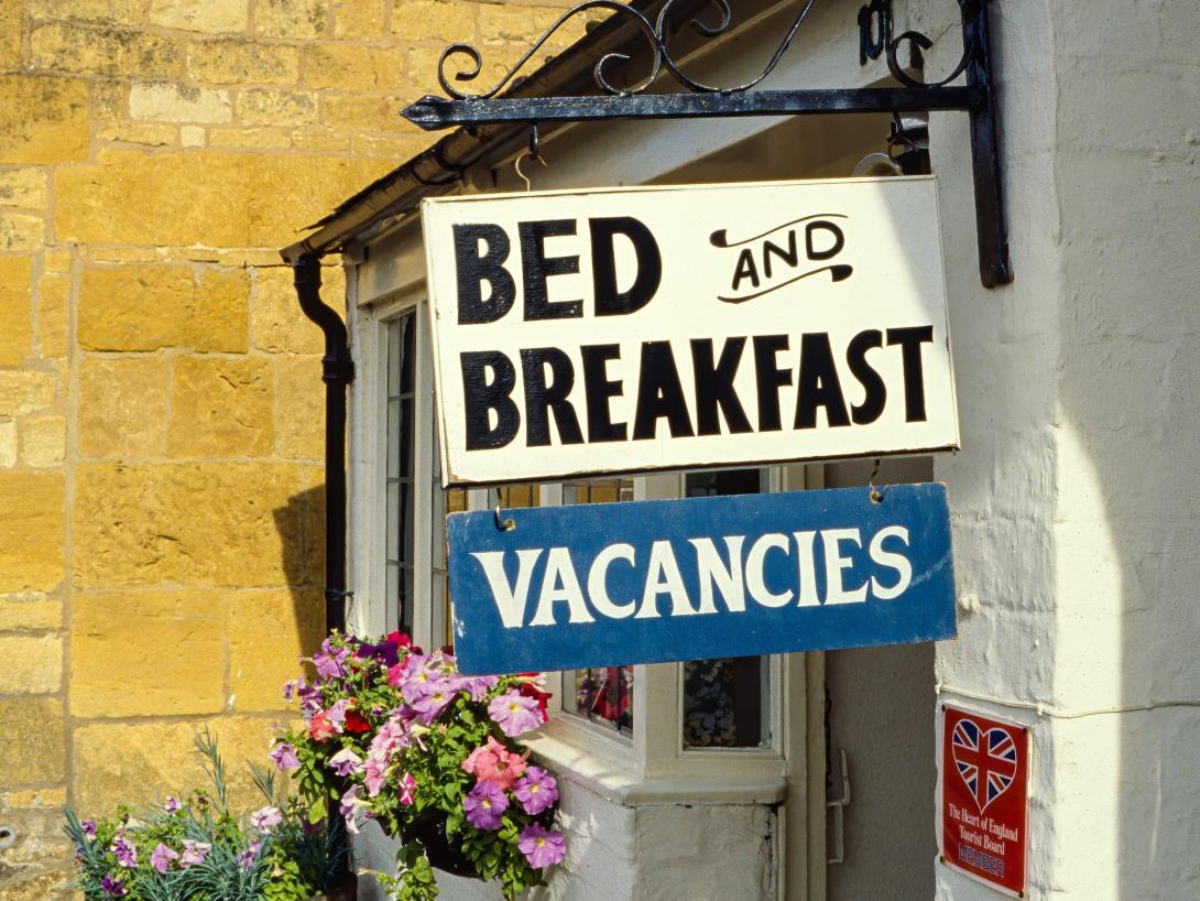 image of small house with B&B sign outside