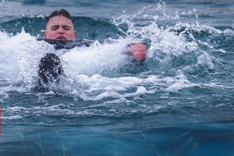 man in trouble in water